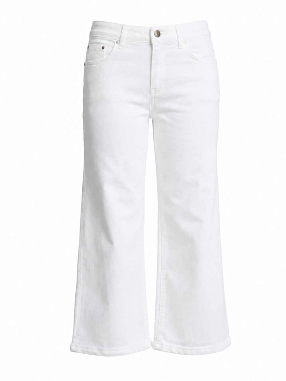 CAMBIO German Premium Denim  Phillipa Culotte Jeans White Wide Leg Cropped US 8